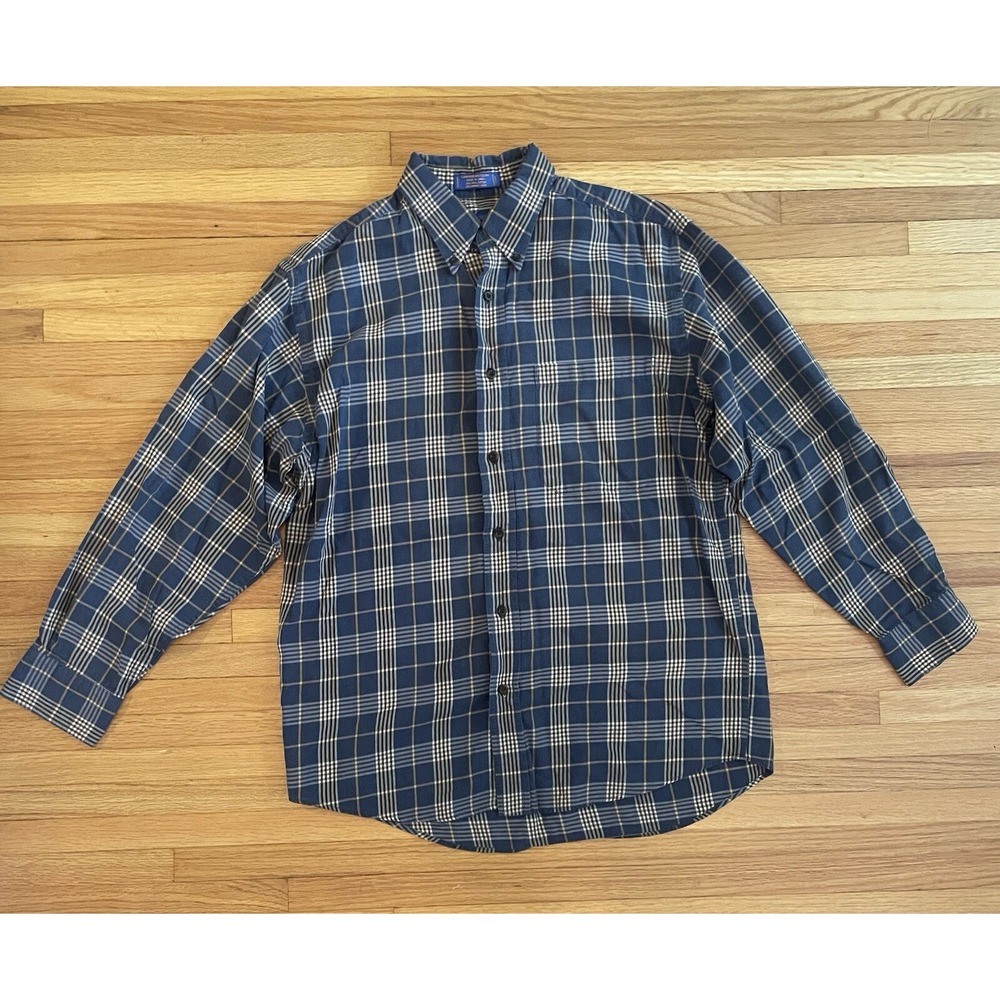 Pendleton‎ Mens Shirt Wool Blend Plaid Canterbury Cloth Size Medium